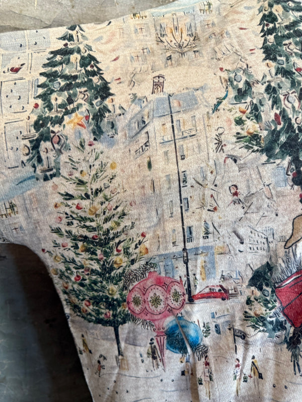 T1097 Cowlneck Dolman Slv Top-Holiday Joy