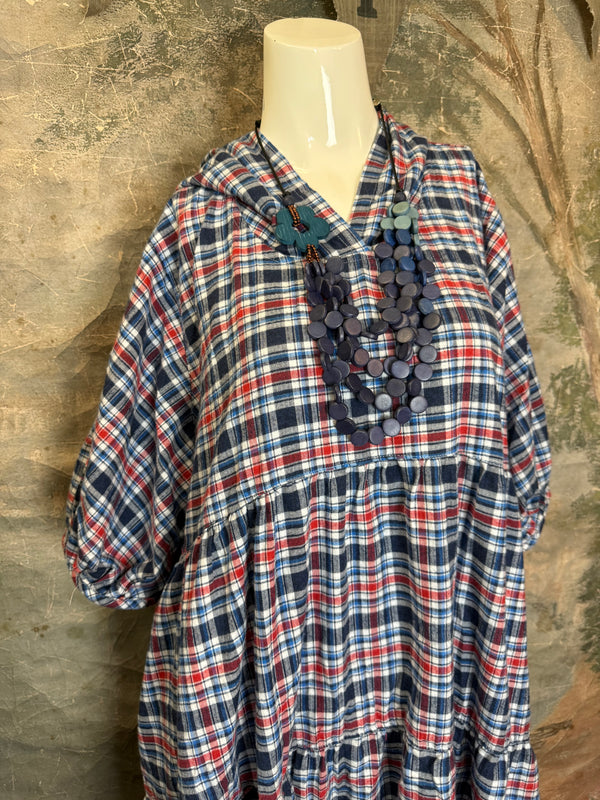 5428 Plaid Babydoll Tunic