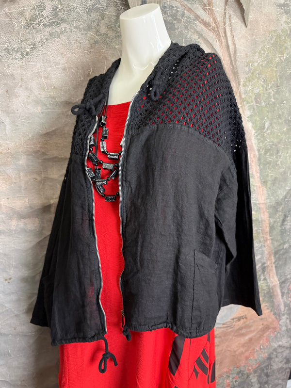 92076 Mix Net Jacket-Black