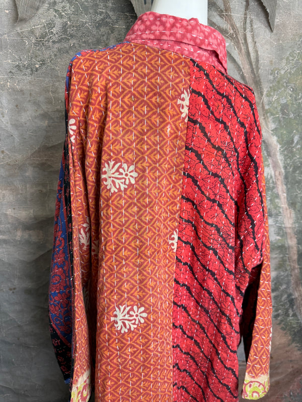 1013w Long Kurta Shirt Dress-Mabel