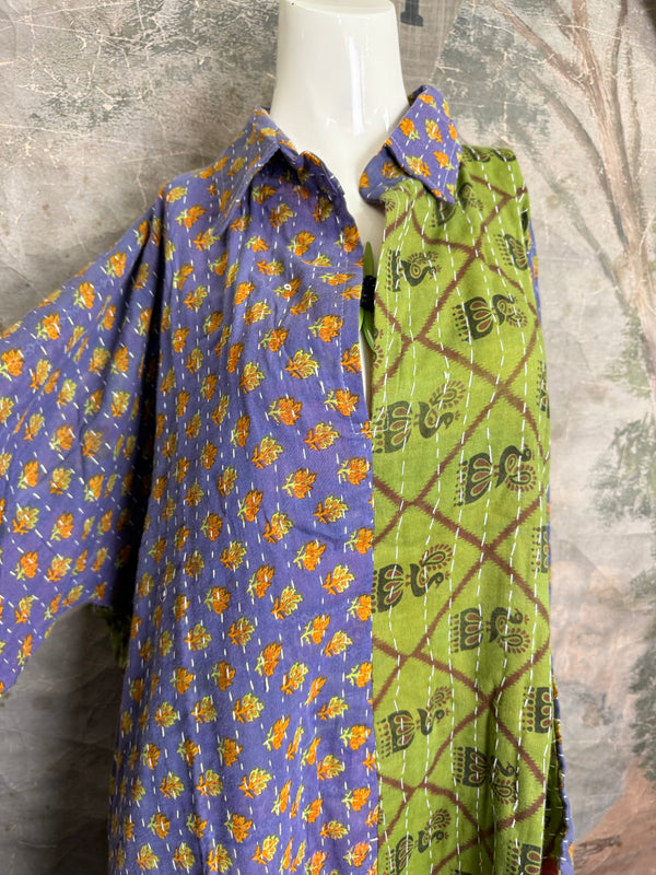 1013w Long Kurta Shirt Dress-Marley