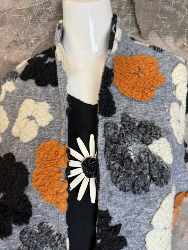 25751 Floral Texture Vest