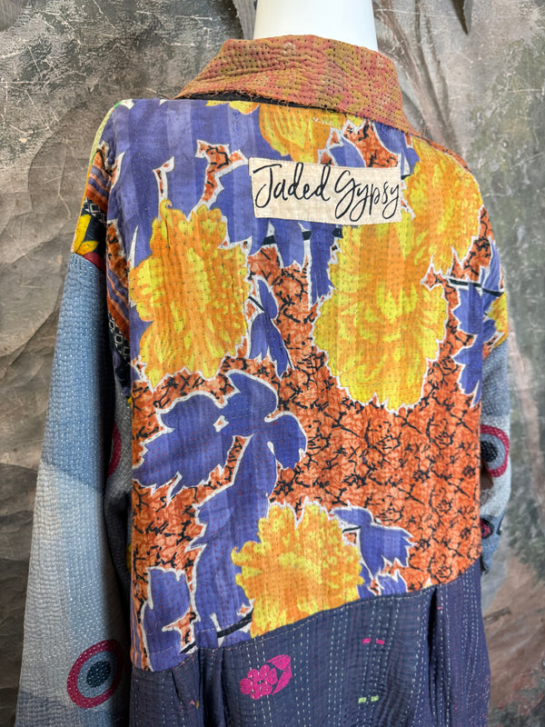 JG-183 Kantha Sunrise Coat-MIX 6