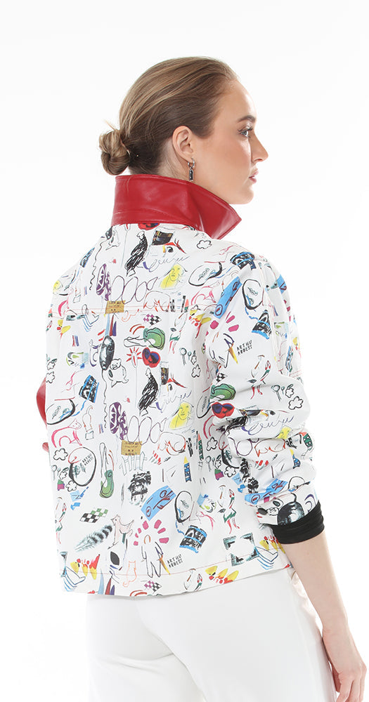 TF-4727 Chic' Artist Doodle Jkt