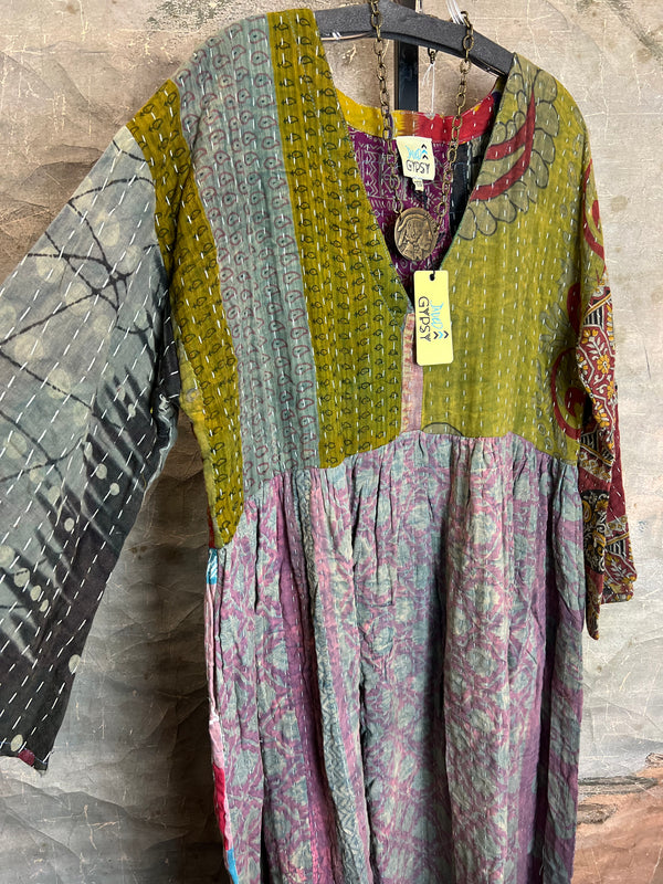 JG-156 Kantha Sunrise Dress-Mix 3