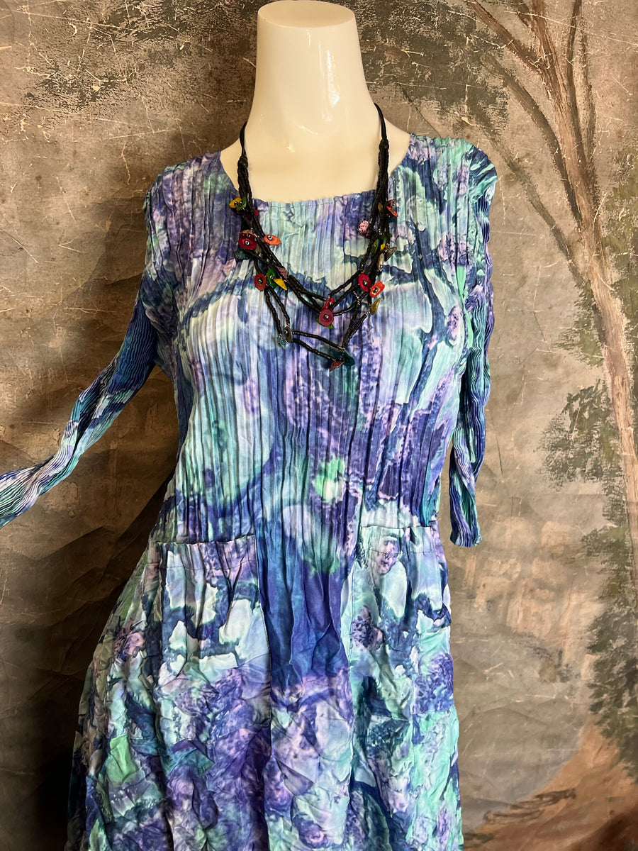 Alquema ACD544 3/4 Slv Smash Dress-Delta | Absolutely Abigail's ...