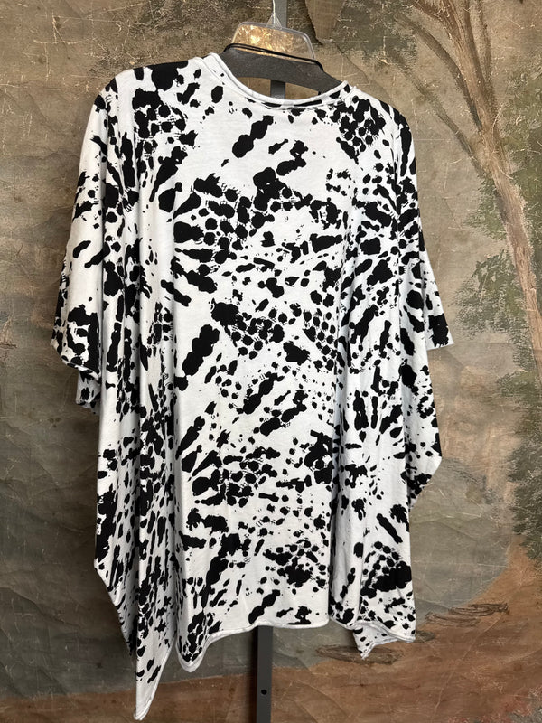 715CL-Burst Oversized Tunic Tee-WHITE