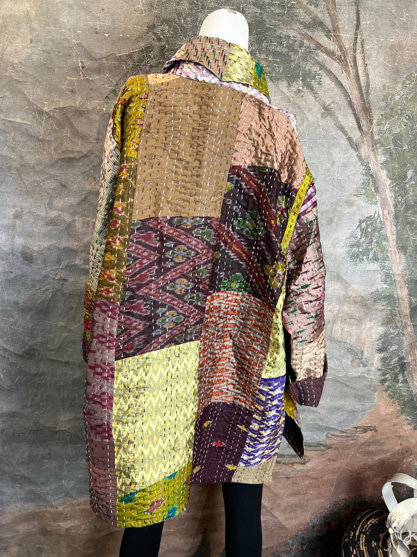 5683J Kantha/Vintage Kimono JKT-Plumy Mix