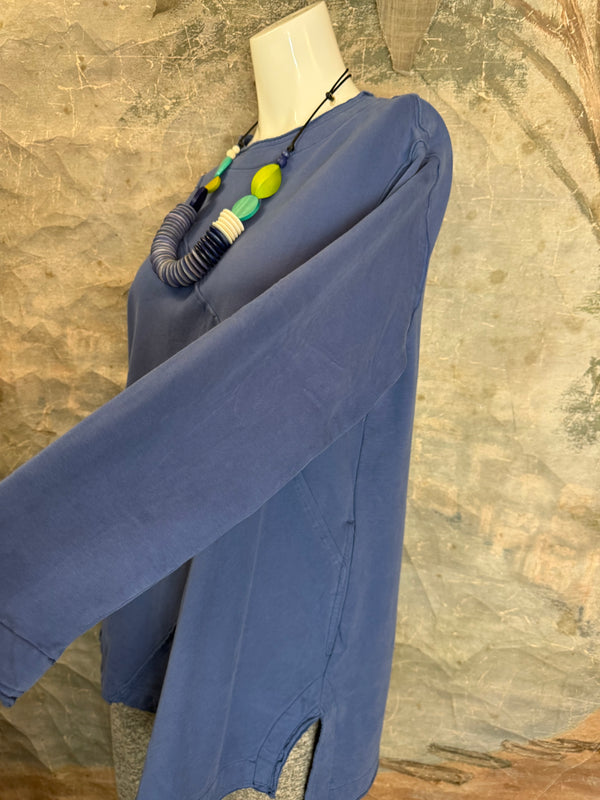 A2996202 L/Slv FE Top-Dark Blue