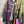 Load image into Gallery viewer, Sequin R&amp;L patch bomber jacket in purple and yellow-green ombre with floral accents, styled with tiered maxi skirt - 13
