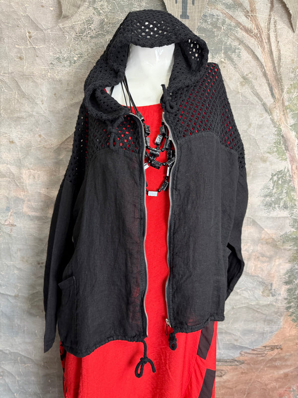 92076 Mix Net Jacket-Black