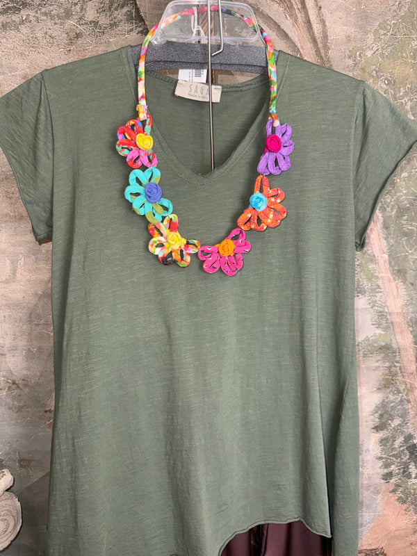 26N145 Coneflower Combo Necklace-A Spring Mix