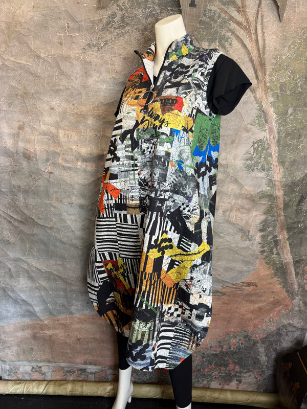 D502NB Slvless Sharkbite Dress-Always You.