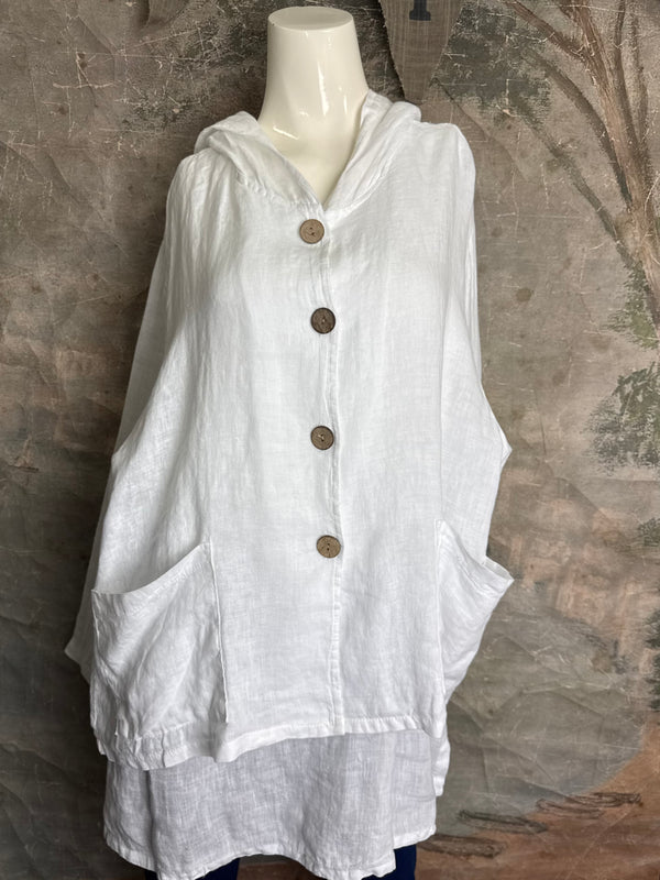 92112-62 Hoodie Jacket-White