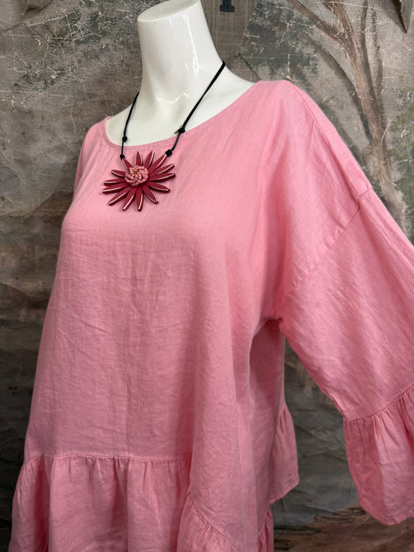 MP-HLT651 Baby Doll Top-Pink