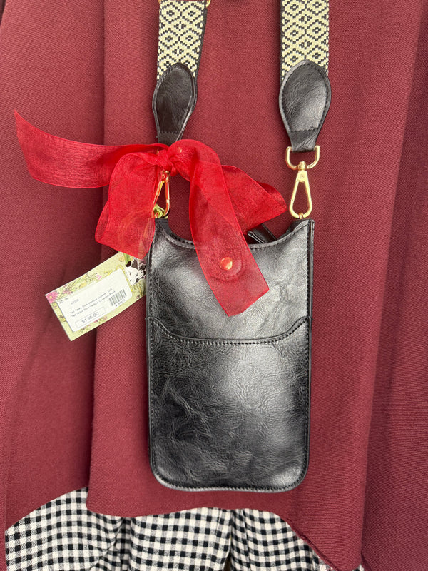 0003A Tall Tales Slim Vertical Crossbody Bag-Black