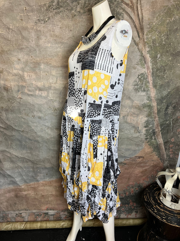 25006 Crinkle Tank Bubble Dress