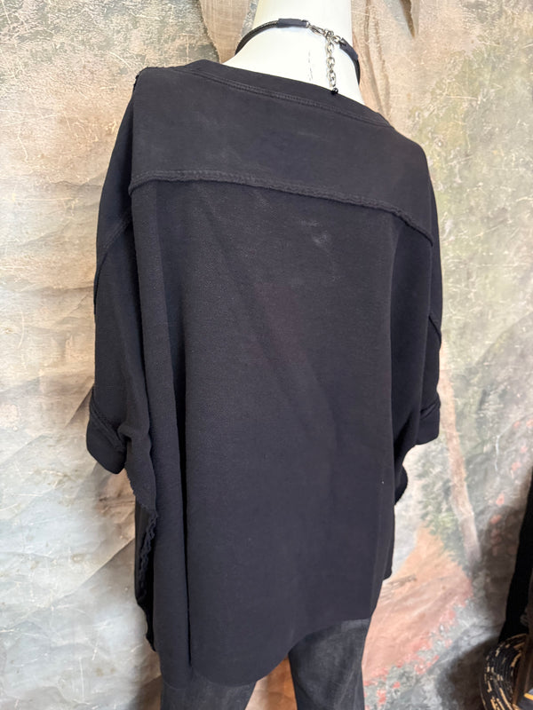 8300-3061 Pullover Vest Topper-Black