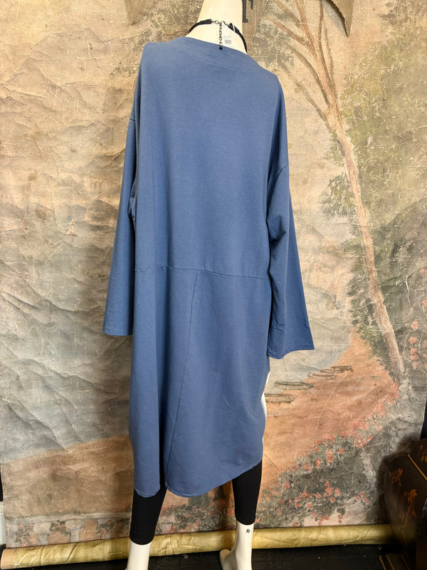 91805 Corduroy Button Dress-Denim