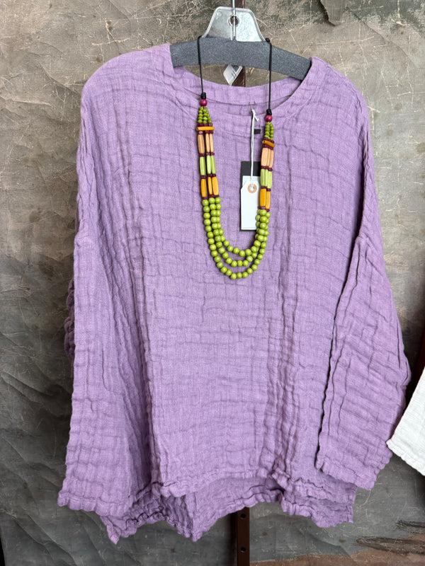 PW8815 We The Free Pucker Tunic-Lilac Purple