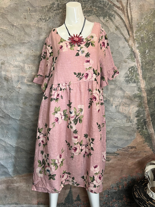 Pink 5202 5202 Audrey Floral Dress-Pink – Absolutely Abigail's