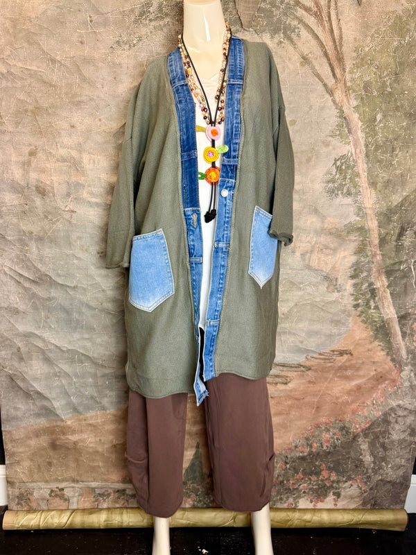 5547 Cotton/Denim Love Cardigan