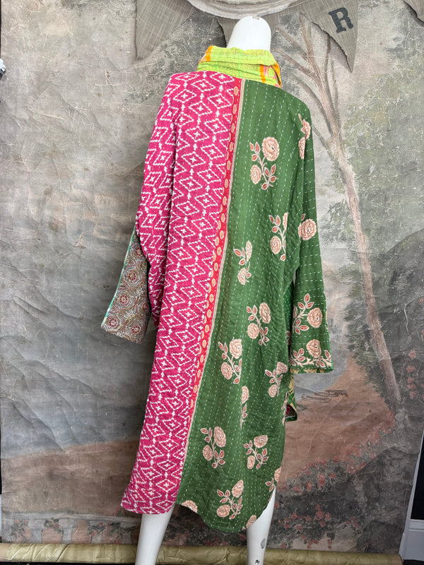 1013w Long Kurta Shirt Dress-Abby