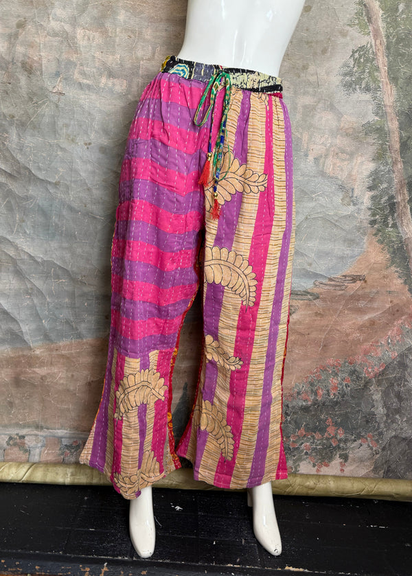 2007W Wide Leg Kantha Pants-Mix 1