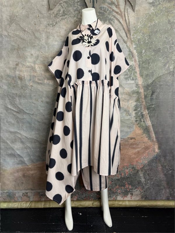 B746 Cleo Dress-Stone