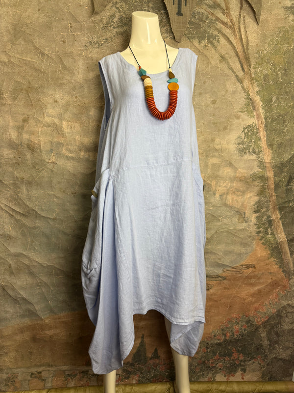 MP-HLD1066 Lagenlook Dress-Kentucky Blue