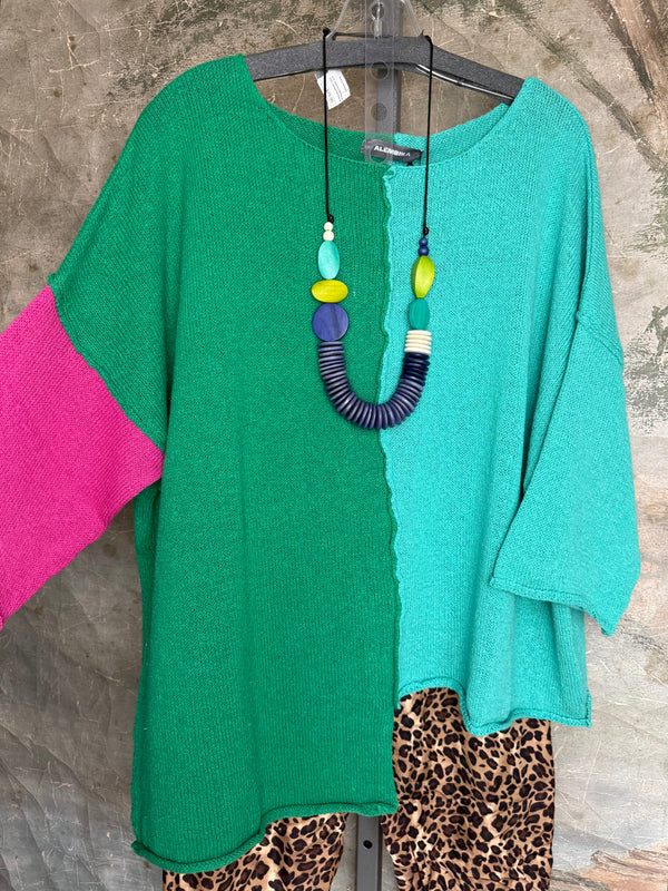 AS48 Loose Colorblock Sweater