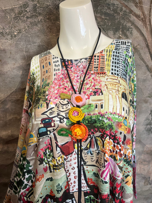 T1369K White Knit Whimsy Top-City Gal Shopper