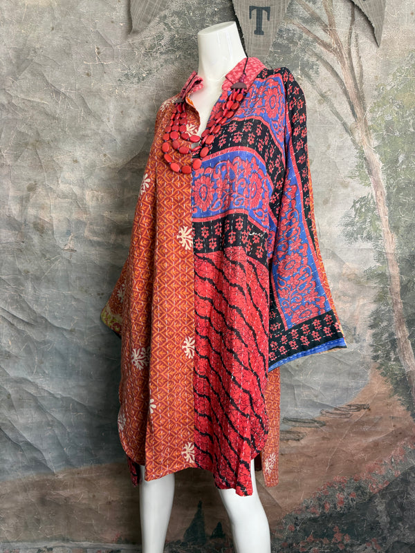 1013w Long Kurta Shirt Dress-Mabel
