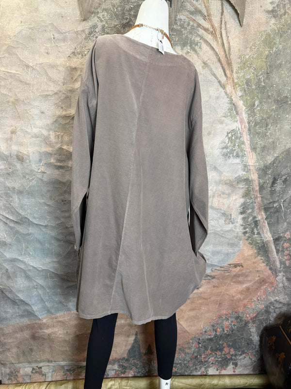 91983 Corduroy Pocket Tunic-Mocha