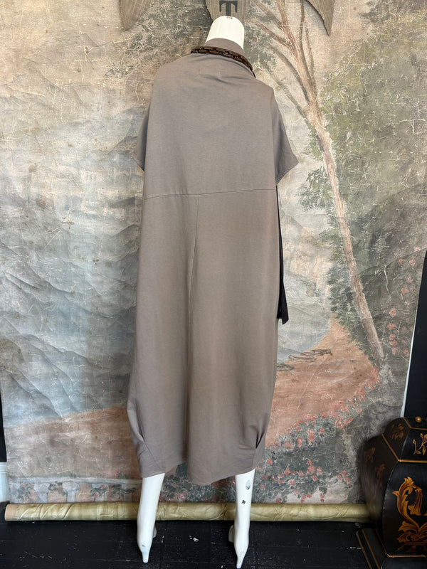 92009 Cocoon Sweatshirt Dress-Mocha