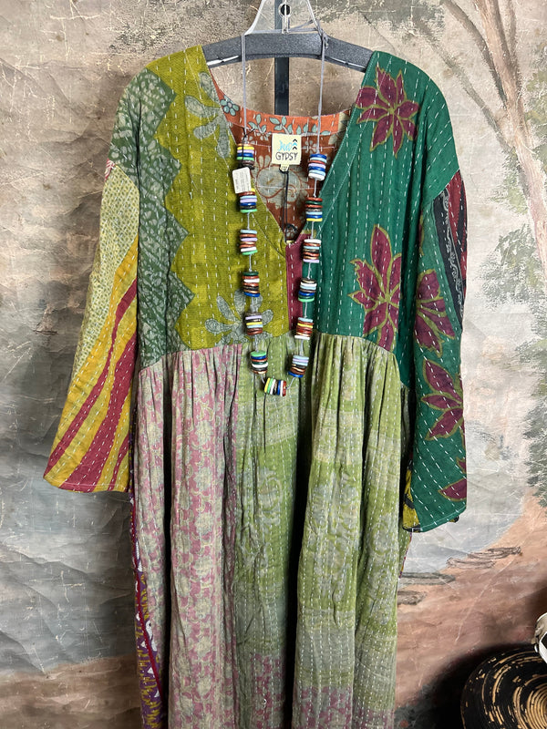 JG-156 Kantha Sunrise Dress-Mix 1