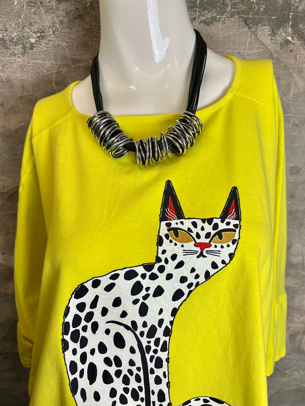 T1388C One Size Dolman Slv Tee-Sassy/Yellow