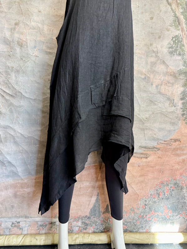 751 Artistry Layered Tank Dress-Black