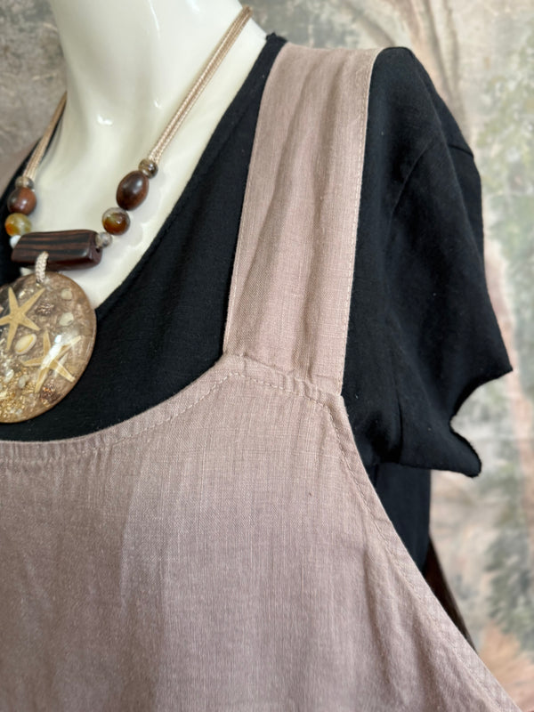 MP- HLD1052 OVERALL LONG DRESS-Mocha