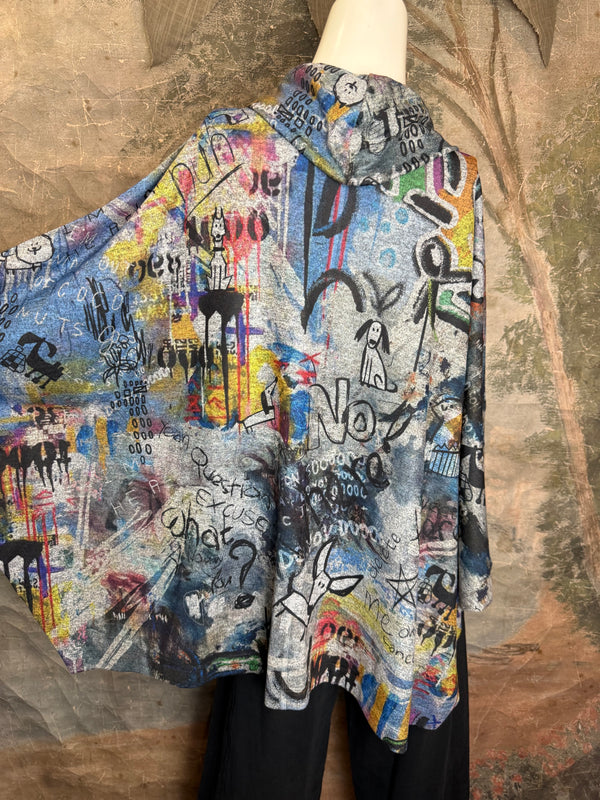 T134T Cowlneck Poncho Top-Coco