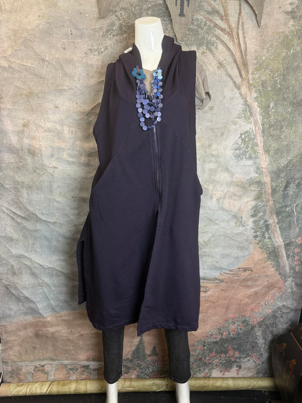 2626AU Zip Hoodie Vest-Purple