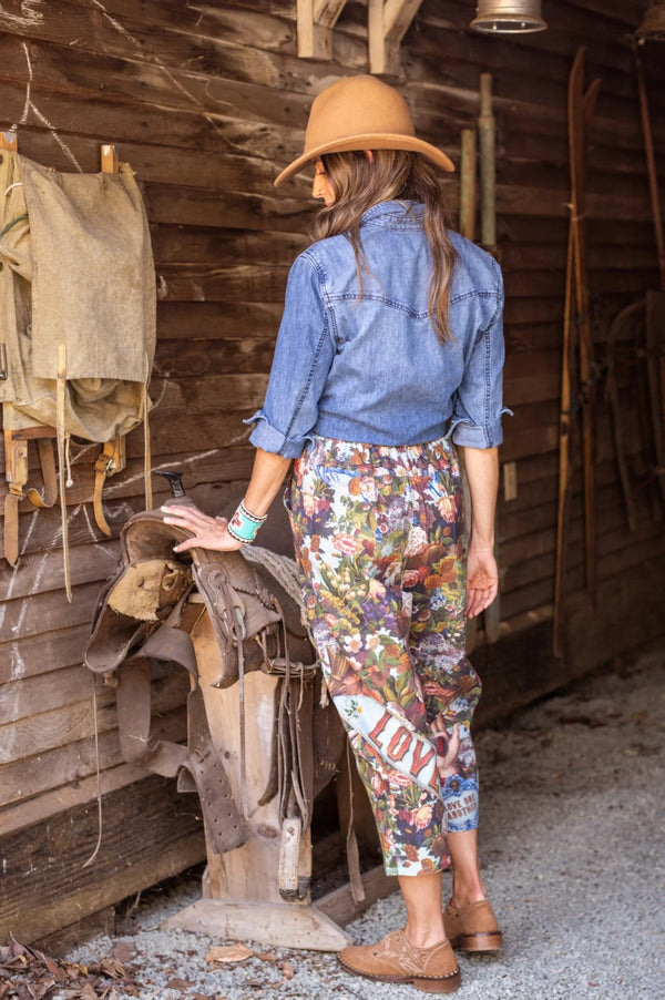 MOTS Linen Crop Artist Pant-Love Language
