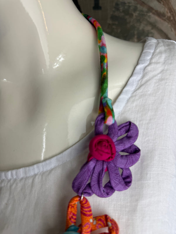 26N145 Coneflower Combo Necklace-A Spring Mix