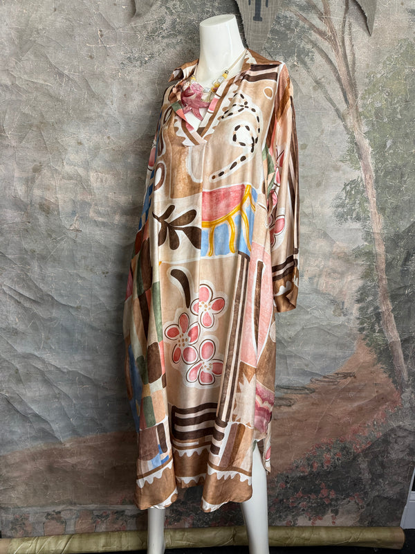 6615 Silk Artsian Dress