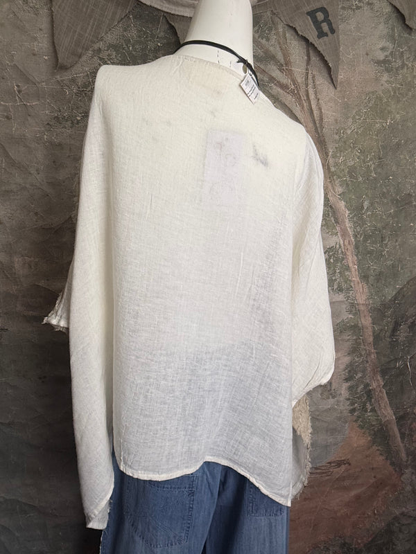 PL-613 Shaggy Linen 2way Top