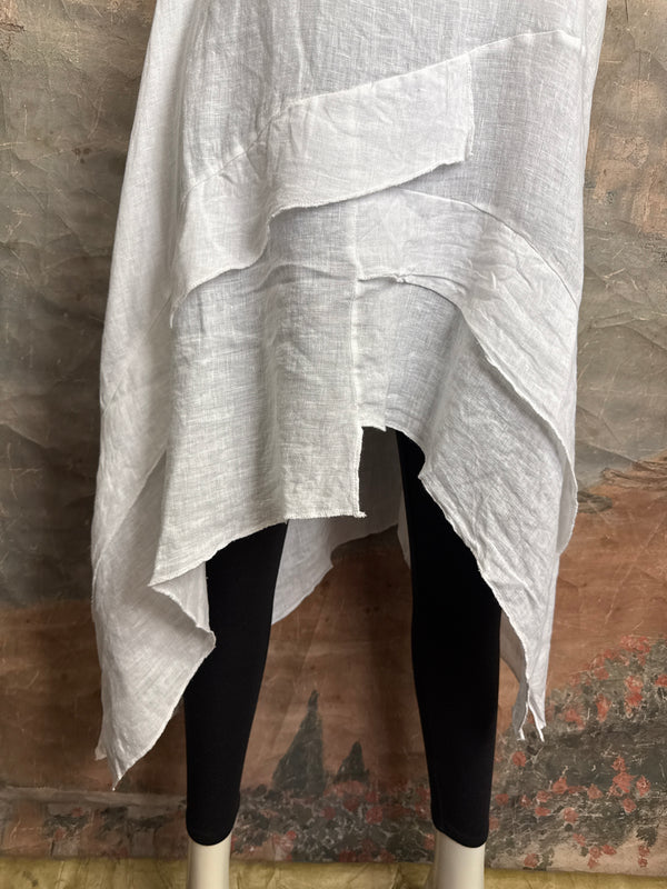 751 Artistry Layered Tank Dress-White