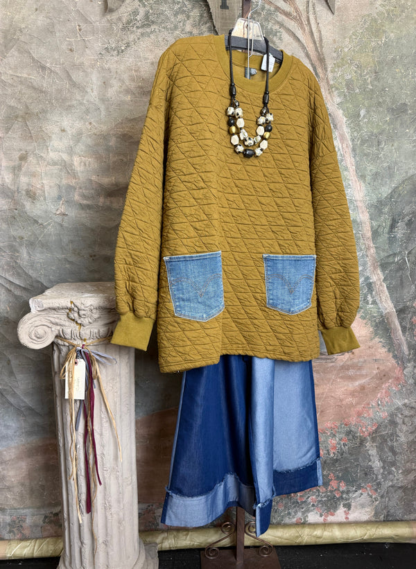 5949 Glenna Pullover-Curry