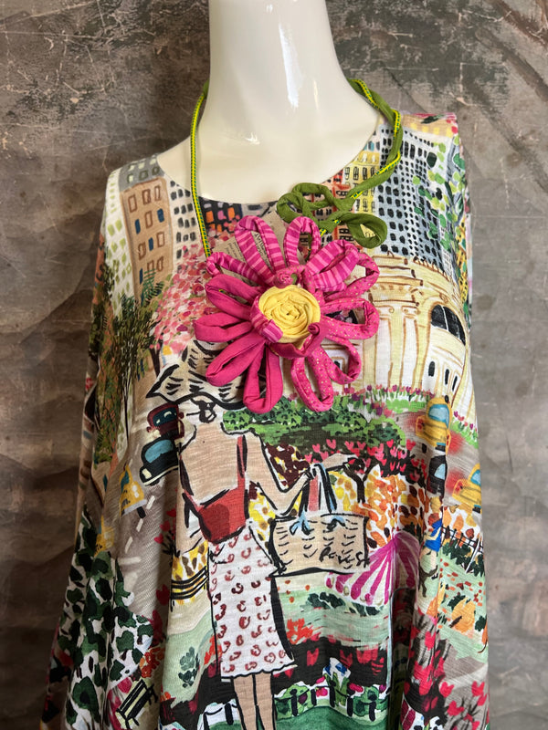 T1369K White Knit Whimsy Top-City Gal Shopper