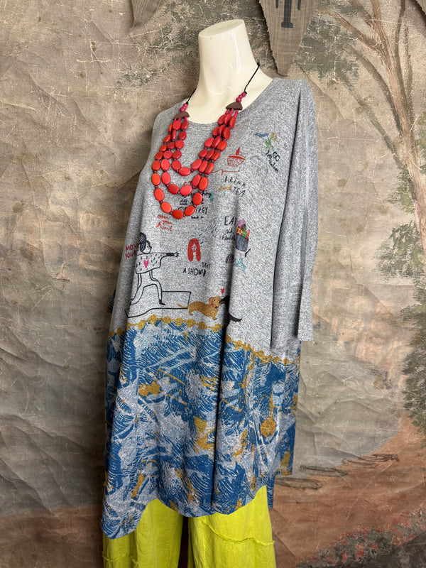 T721T Oversized Dolman Slv Top-Self Care