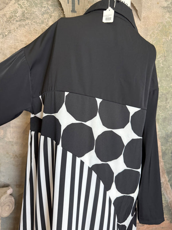 1221 Colorblock Shirt Dress-style 1